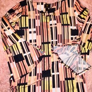 JM Collection Multi-Pink Blouse